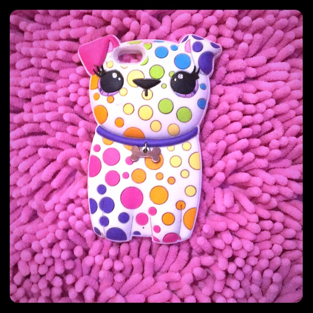 Claire’s rainbow dog phone case!!!